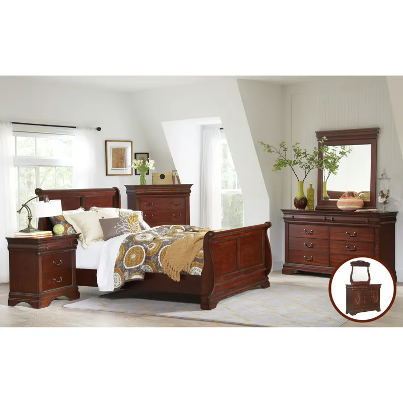 (B4800-11) Chateau- Bureau, 7 Drawers- Vintage Cherry