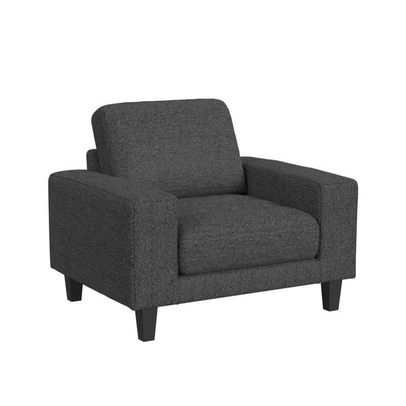 Cheetah Chair in Furiosa Charcoal with Black Plastic Legs