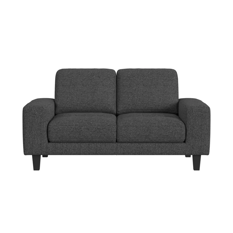 Cheetah Loveseat in  Furiosa Charcoal with Black Plastic Legs