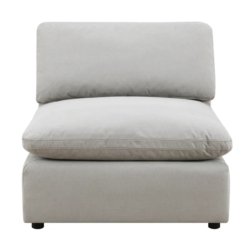 Cloud 9 Modular Armless Chair in Flex Dove
