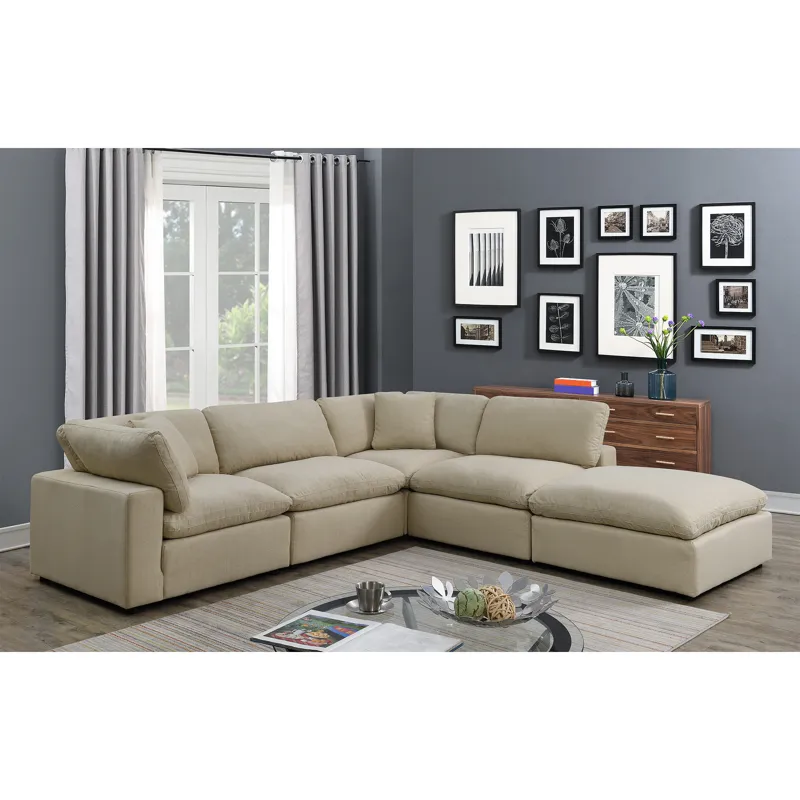Cloud 9 Sectional Corner W/Pillows In Garrison Hemp