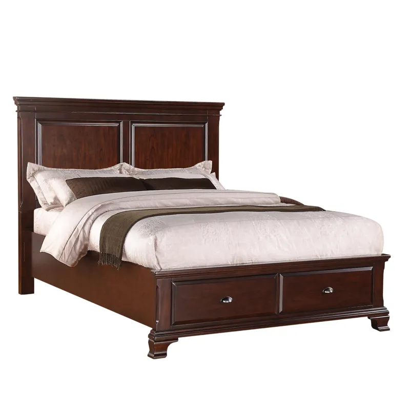 Canton Cherry Queen Storage Bed