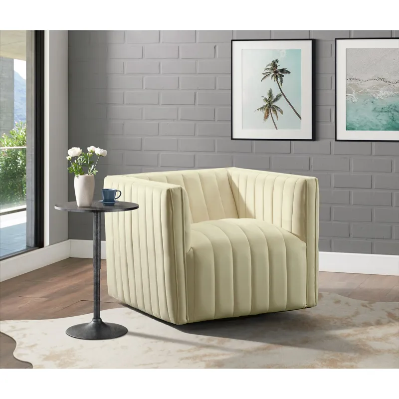 Cobra Swivel Chair in Mercer Cream (ISTA 3)
