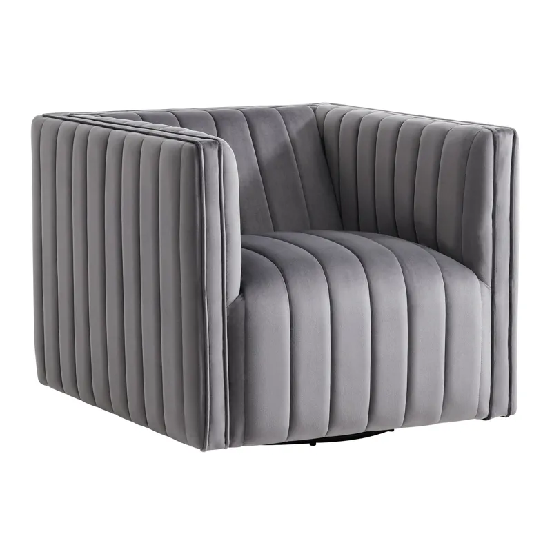 Cobra Swivel Chair in Mercer Granite (ISTA 3)