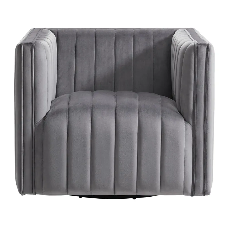 Cobra Swivel Chair in Mercer Granite (ISTA 3)