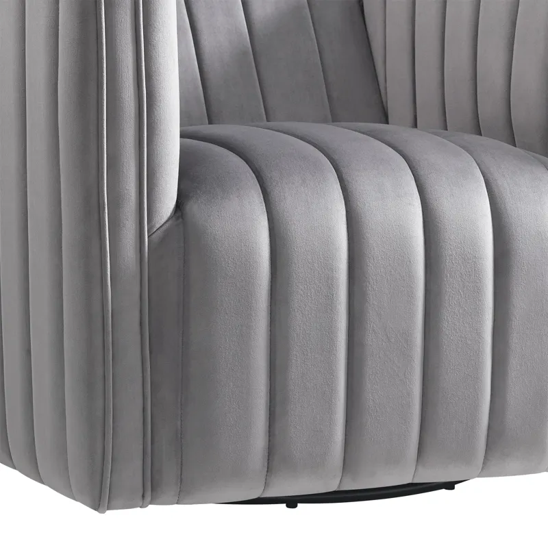 Cobra Swivel Chair in Mercer Granite (ISTA 3)