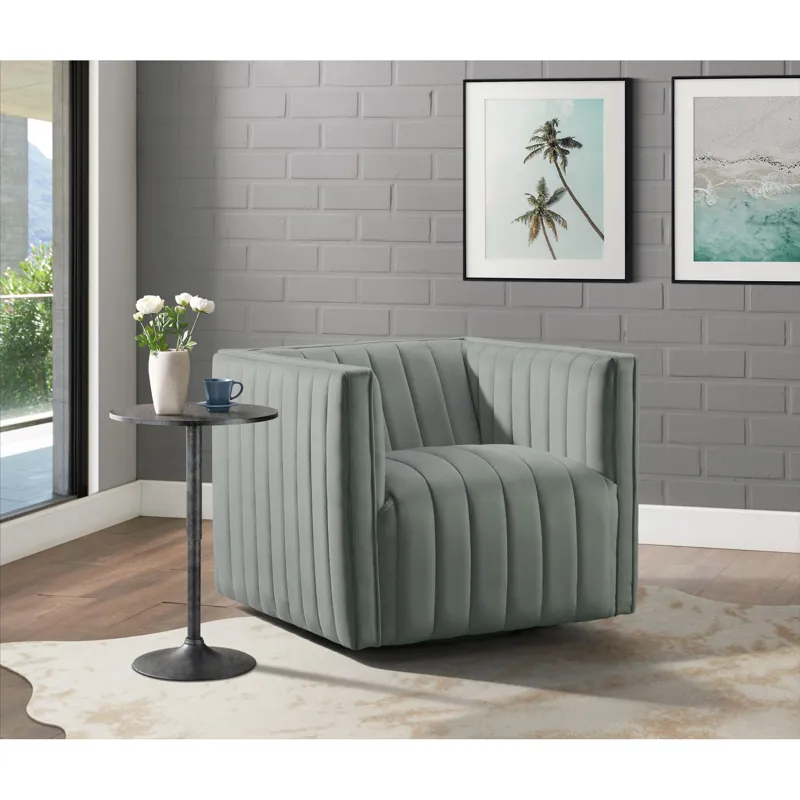 Cobra Swivel Chair in Mercer Grey (ISTA 3)