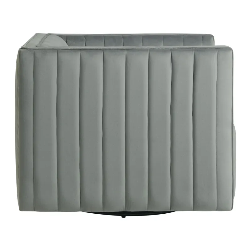 Cobra Swivel Chair in Mercer Grey (ISTA 3)