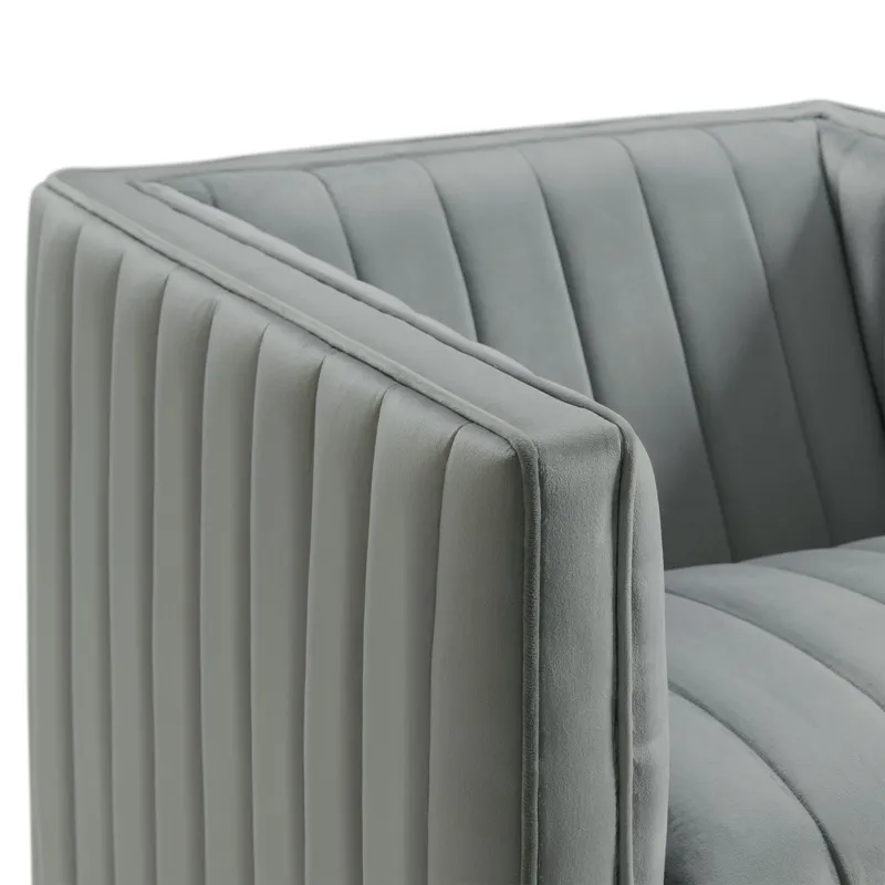 Cobra Swivel Chair in Mercer Grey (ISTA 3)