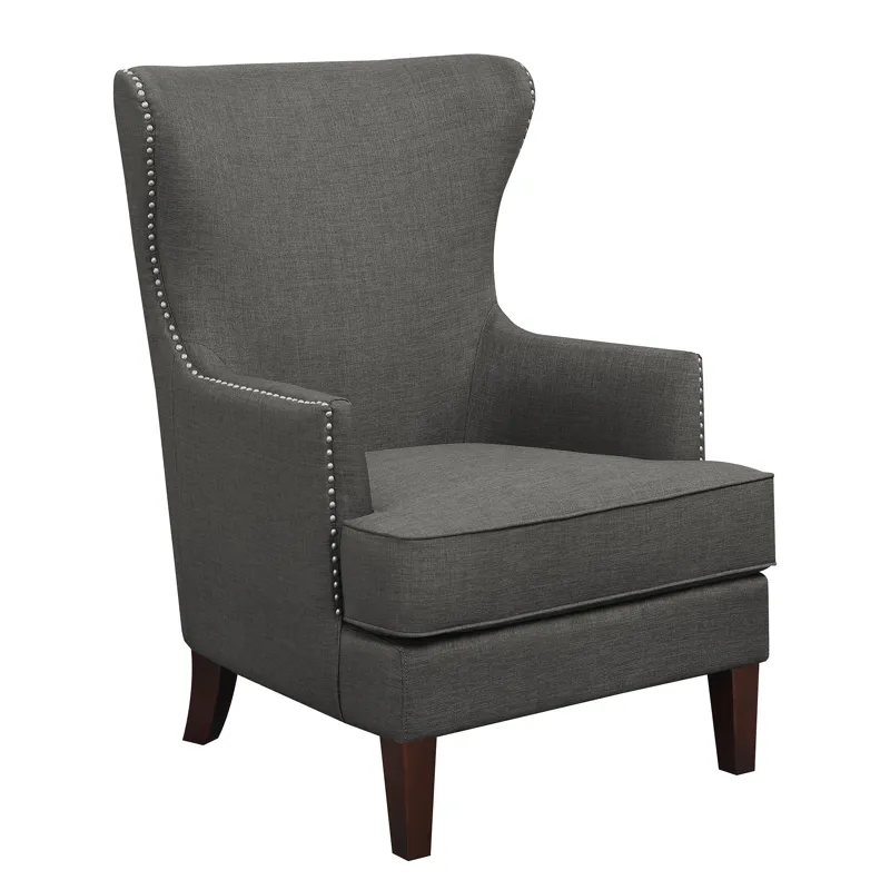 Cody 2(724) Chair W/Chrome Nails In Heirloom Charcoal