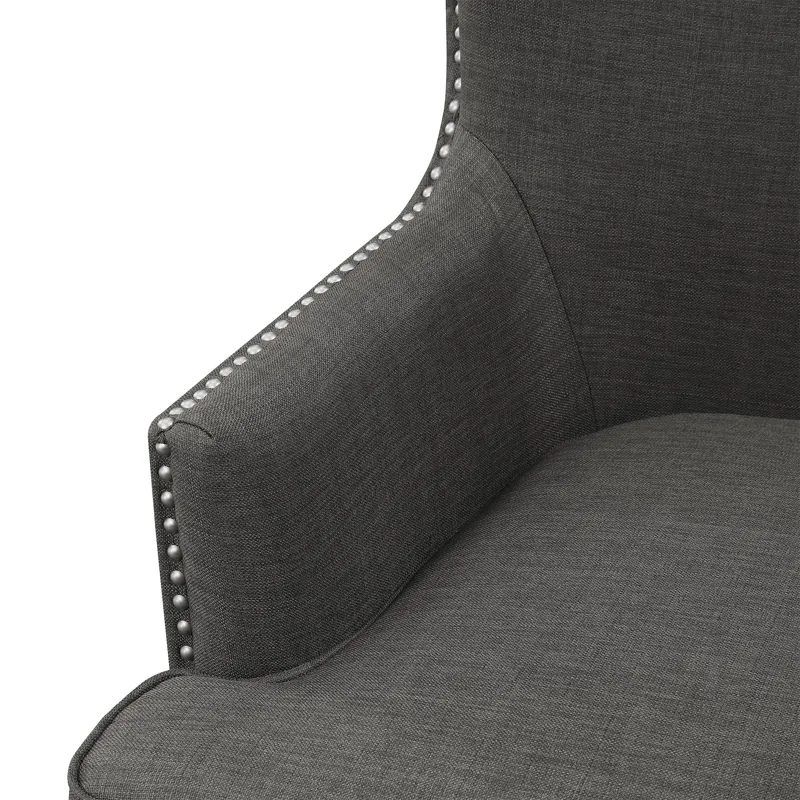 Cody 2(724) Chair W/Chrome Nails In Heirloom Charcoal