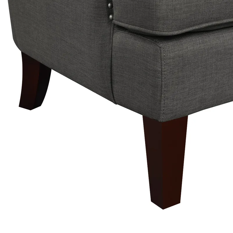 Cody 2(724) Chair W/Chrome Nails In Heirloom Charcoal