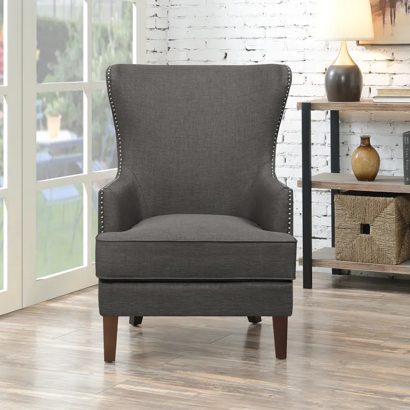 Cody 2(724) Chair W/Chrome Nails In Heirloom Charcoal