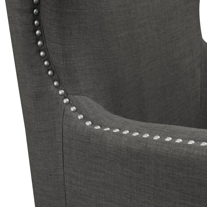 Cody 2(724) Chair W/Chrome Nails In Heirloom Charcoal