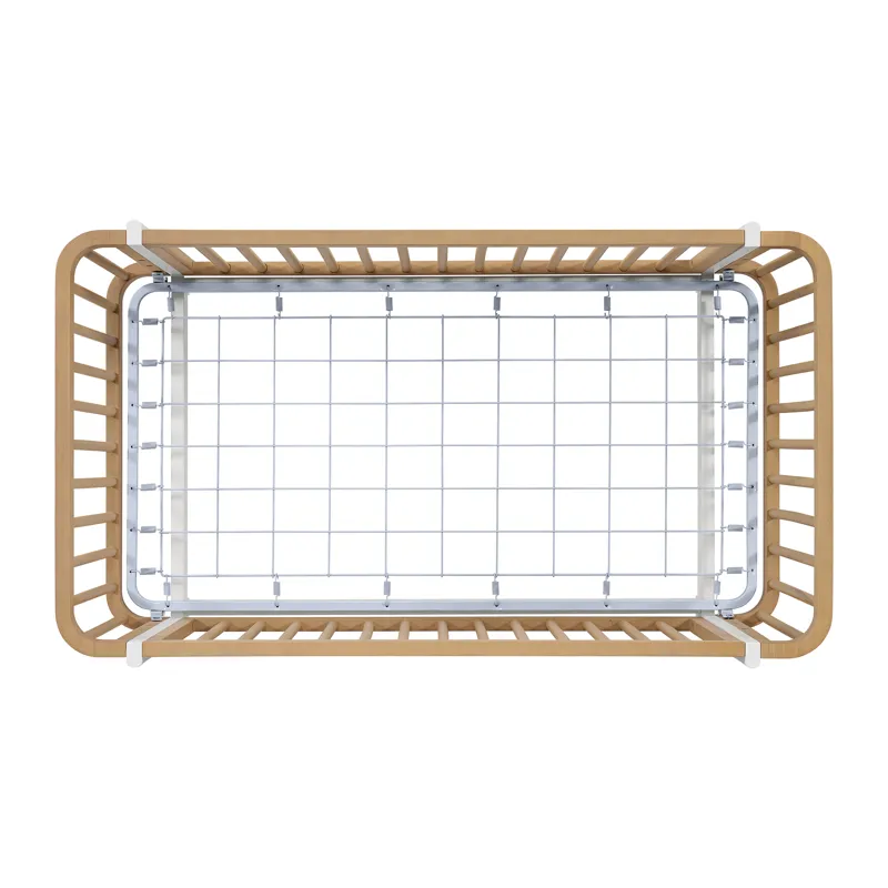 Colette Crib In Natural with White Base/Post-3A