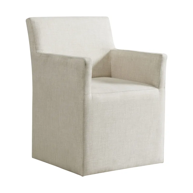 Collins Dining Arm Chair W/ Heirloom Taupe Fabric