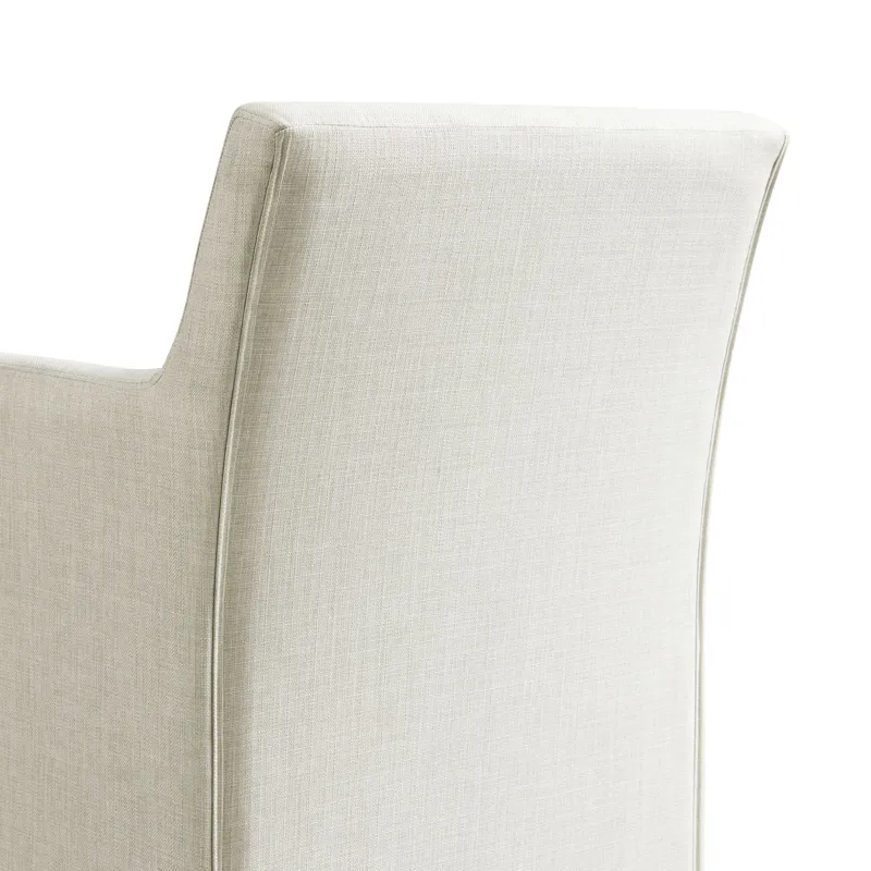 Collins Dining Arm Chair W/ Heirloom Taupe Fabric