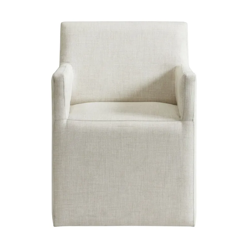 Collins Dining Arm Chair W/ Heirloom Taupe Fabric