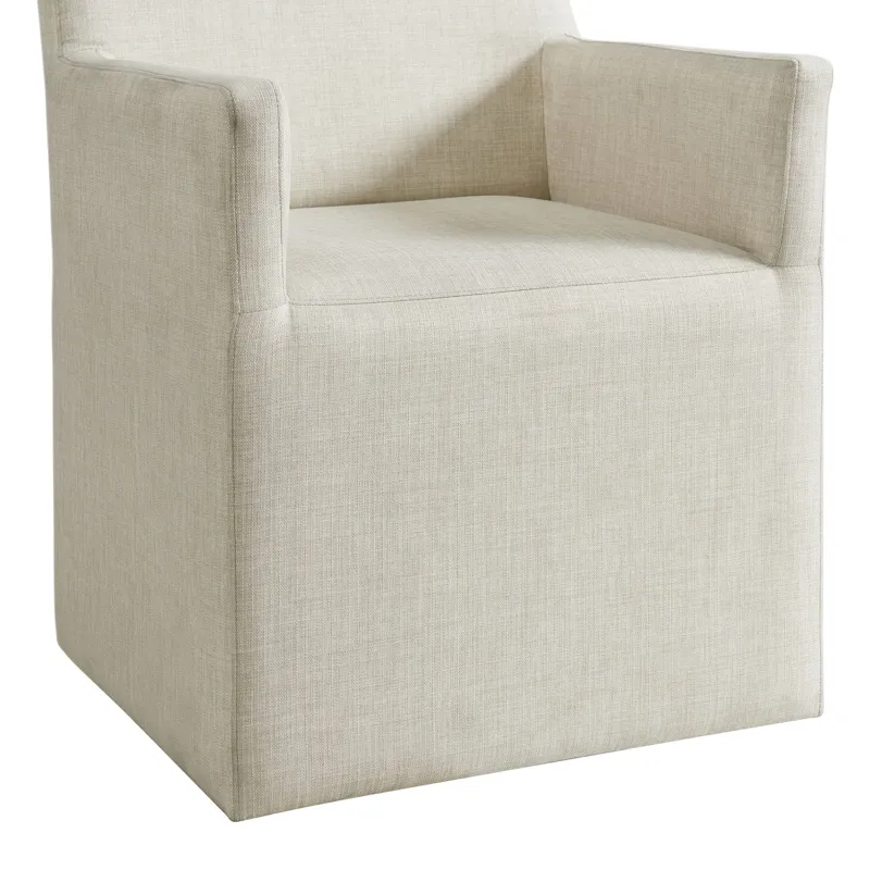 Collins Dining Arm Chair W/ Heirloom Taupe Fabric
