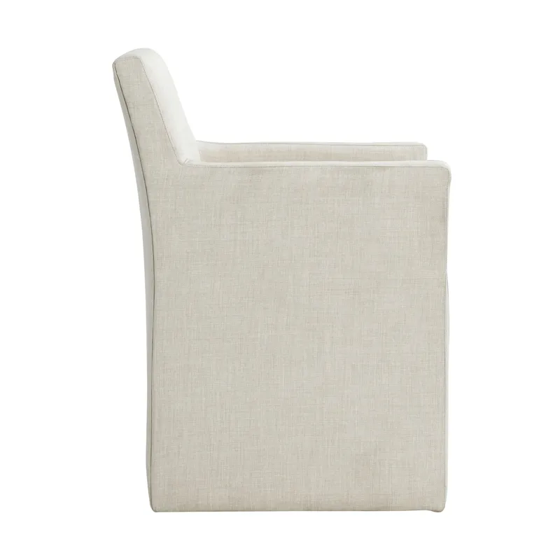 Collins Dining Arm Chair W/ Heirloom Taupe Fabric