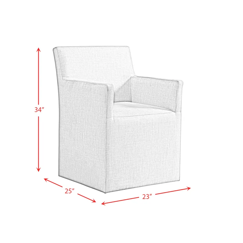 Collins Dining Arm Chair W/ Heirloom Taupe Fabric