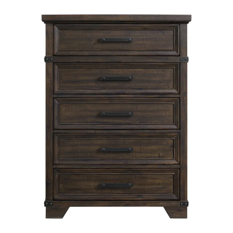 Colorado City 5-Drawer Chest in Charcoal