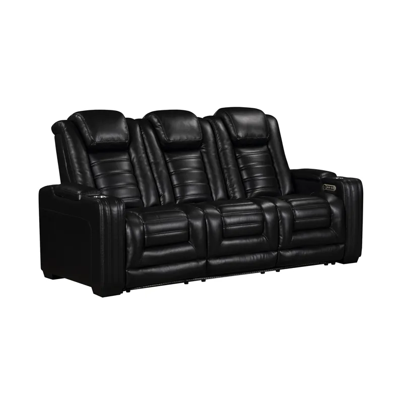 Commander Power Motion Sofa with Power Headrest, LED, DDT, reading light and PWS in Pebble Black
