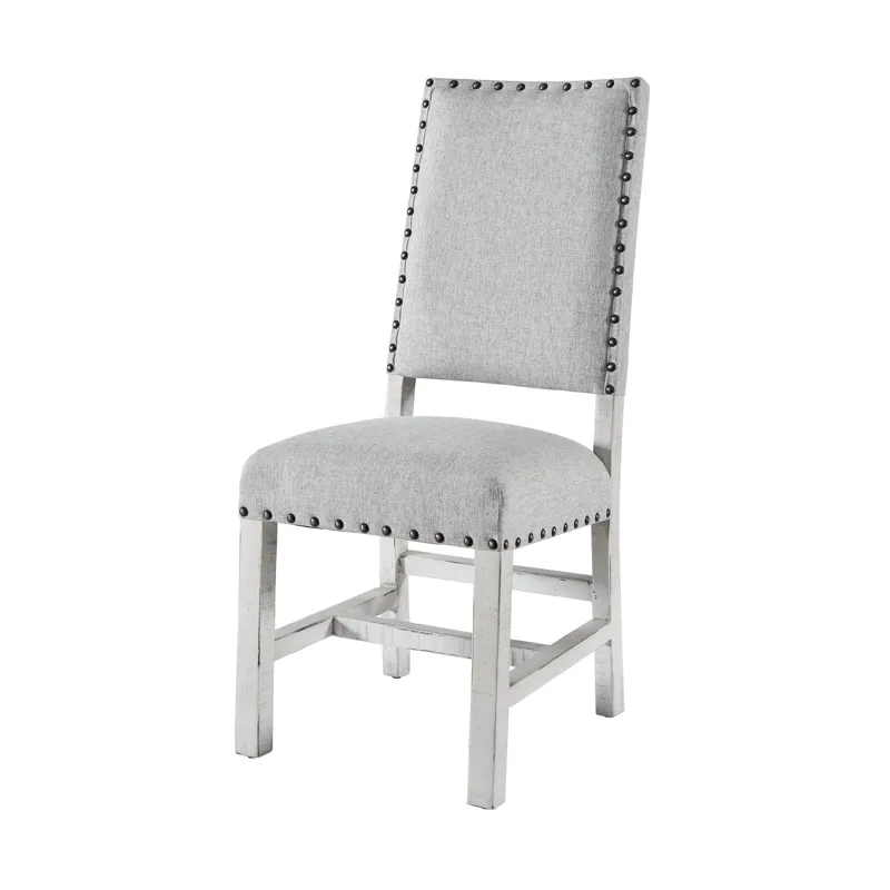 Condesa White Fabric Back Side Chair (2 PER PACK)