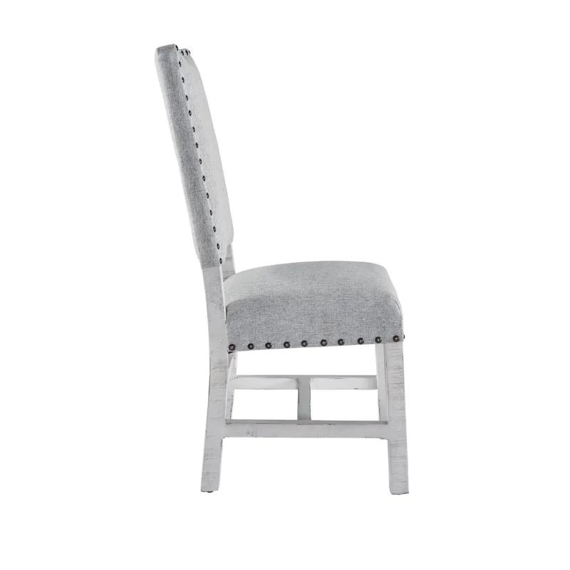 Condesa White Fabric Back Side Chair (2 PER PACK)
