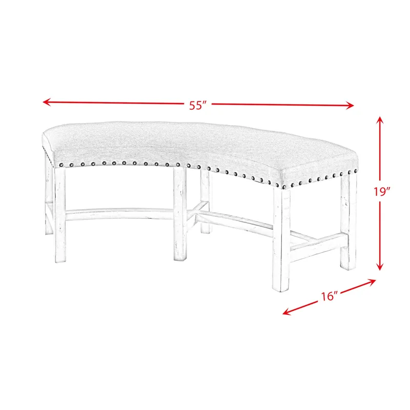 Condesa White Round Bench