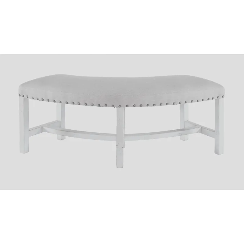 Condesa White Round Bench