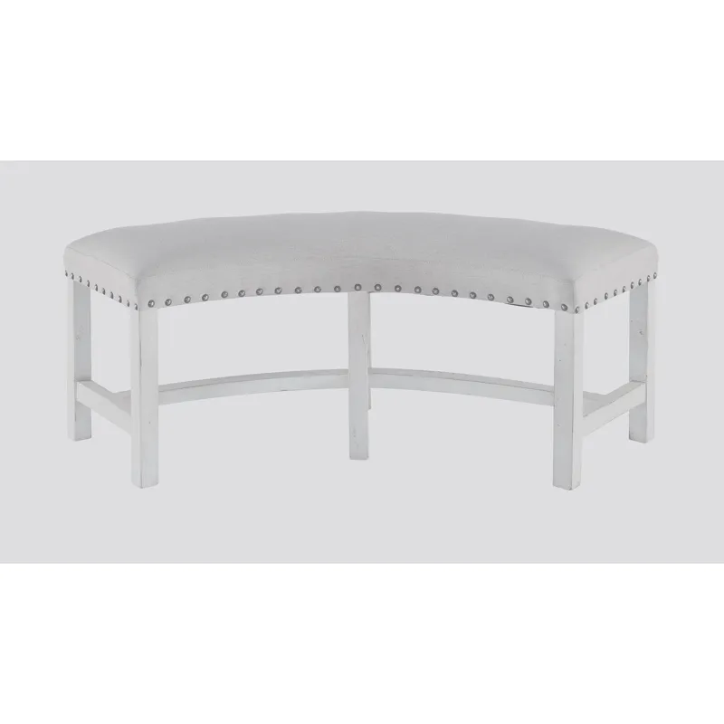 Condesa White Round Bench
