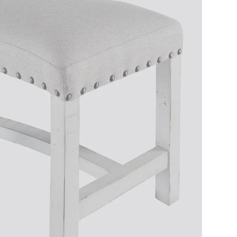 Condesa White Round Bench