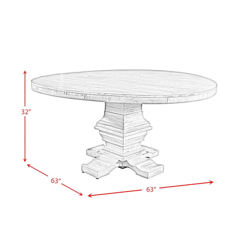 Condesa White Round Dining Table