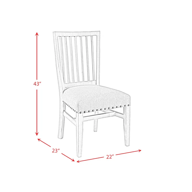 Condesa White Wing Slat Back Side Chair (2 pcs per Carton)