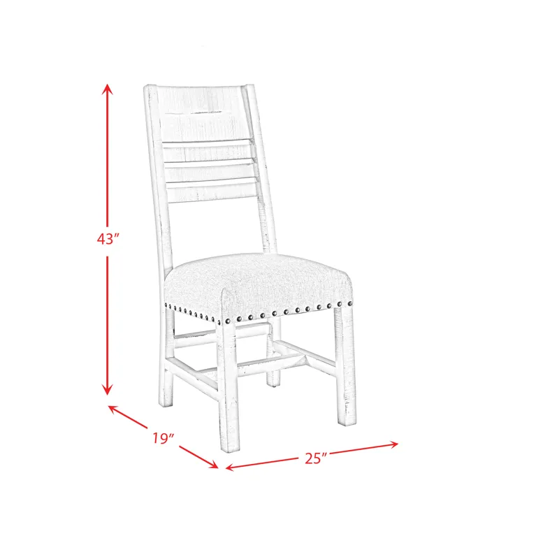 Condesa White Wooden Back Side Chair (2 PER PACK)