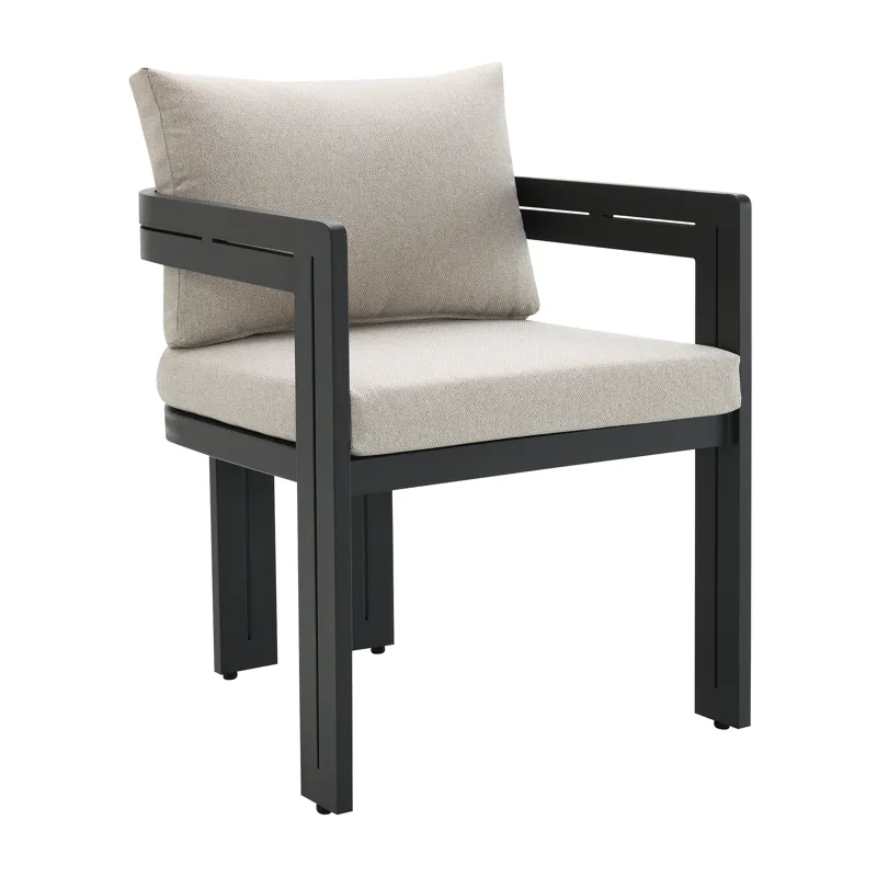Costa Dining Side Chair - Black and Soluction Beige (2 Per Carton)