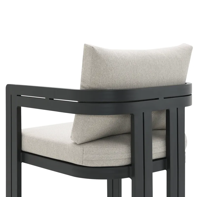 Costa Dining Side Chair - Black and Soluction Beige (2 Per Carton)