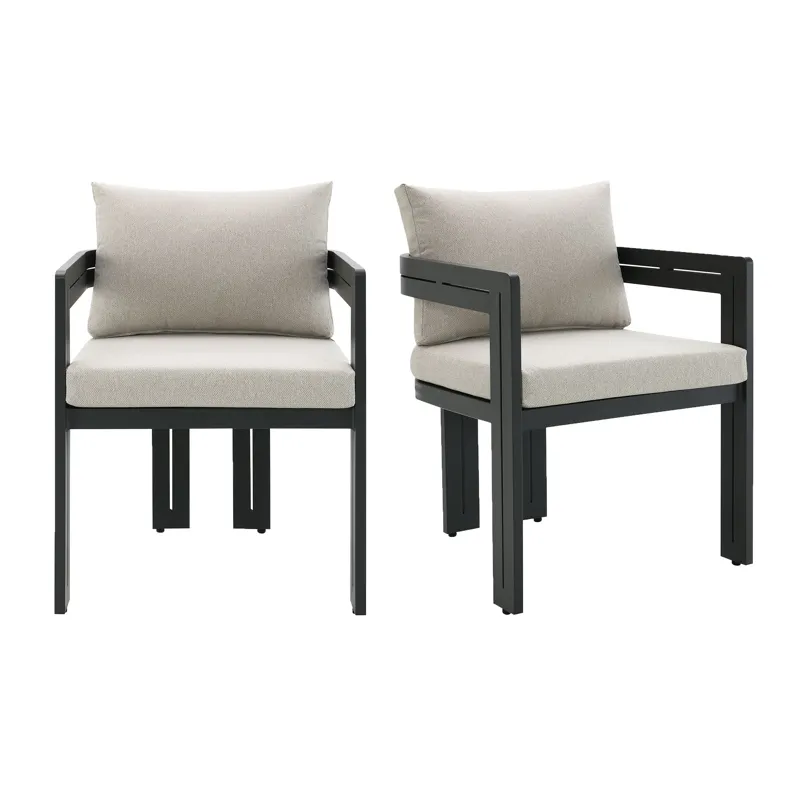 Costa Dining Side Chair - Black and Soluction Beige (2 Per Carton)