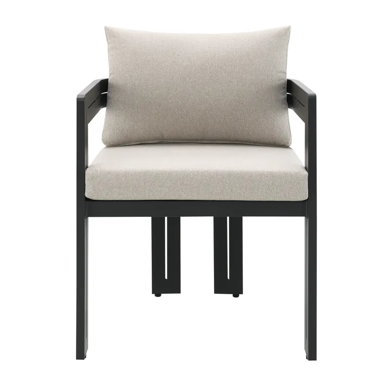 Costa Dining Side Chair - Black and Soluction Beige (2 Per Carton)