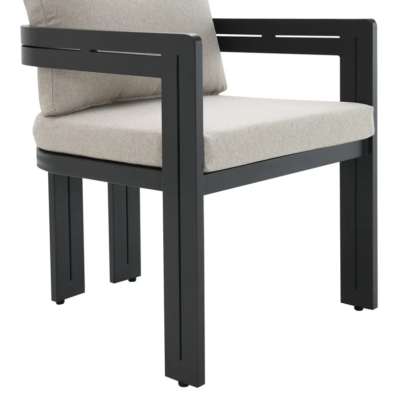 Costa Dining Side Chair - Black and Soluction Beige (2 Per Carton)