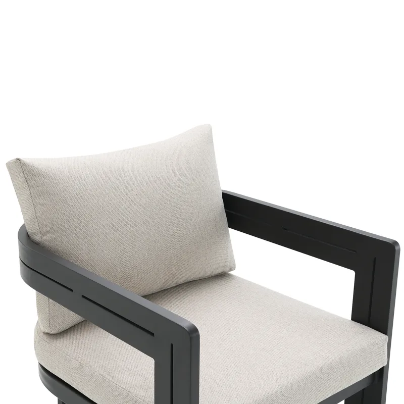 Costa Dining Side Chair - Black and Soluction Beige (2 Per Carton)