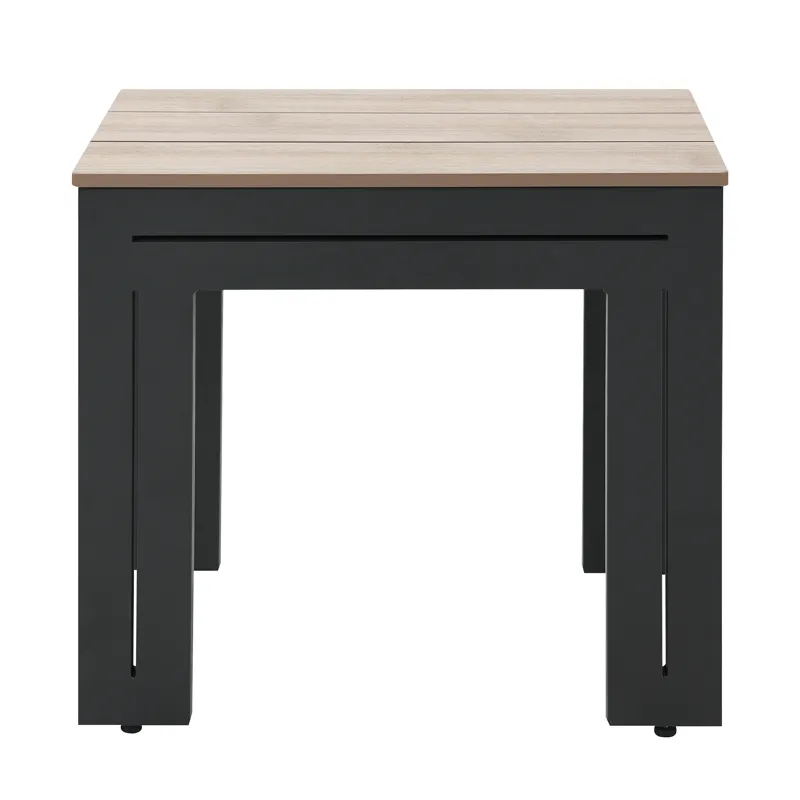 Costa End Table - Black and Tan