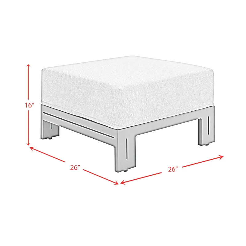 Costa Ottoman - Black and Soluction Beige (2 Per Carton)