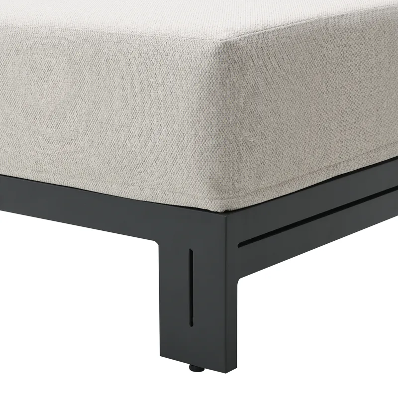 Costa Ottoman - Black and Soluction Beige (2 Per Carton)