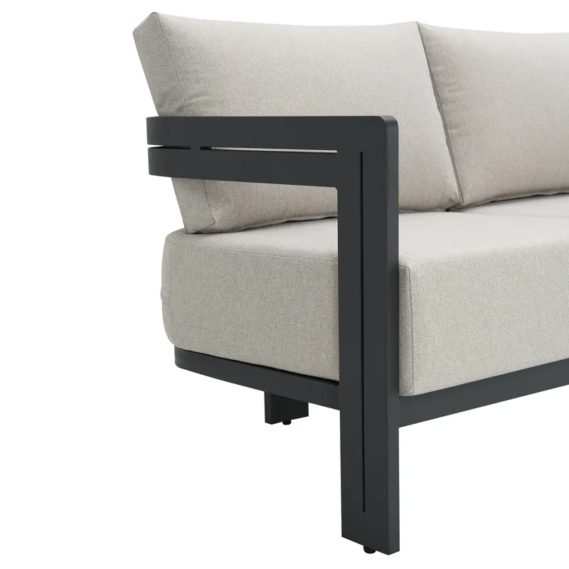 Costa Sofa - Black and Soluction Beige