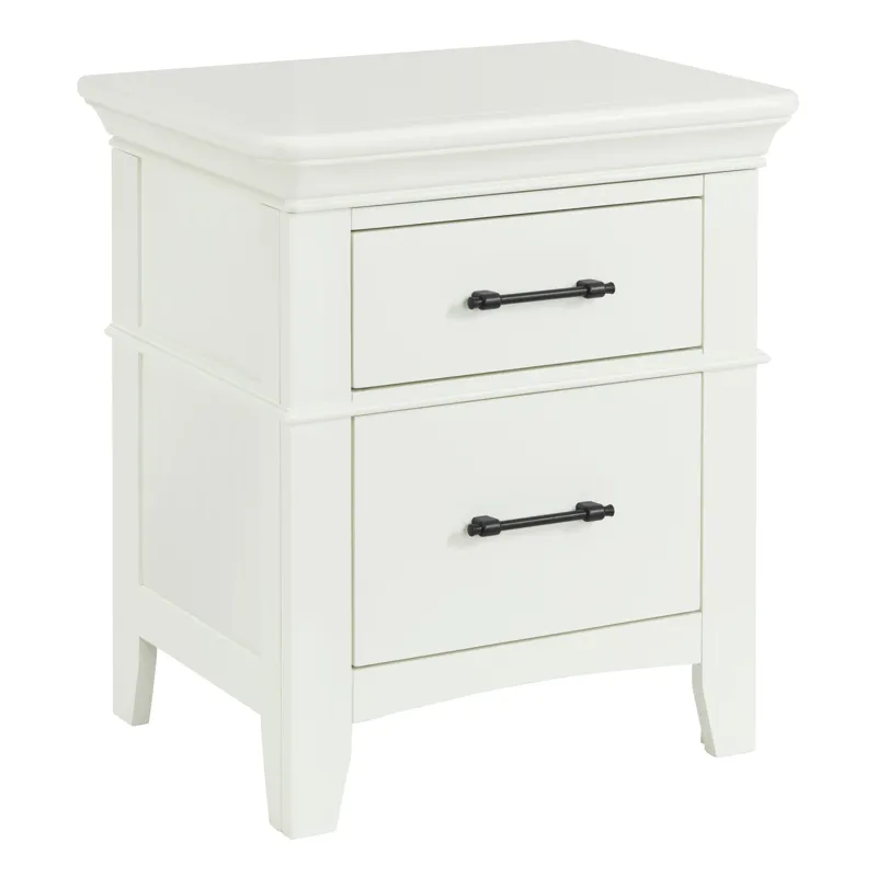 Coy Side Table W/Power Port USB in White