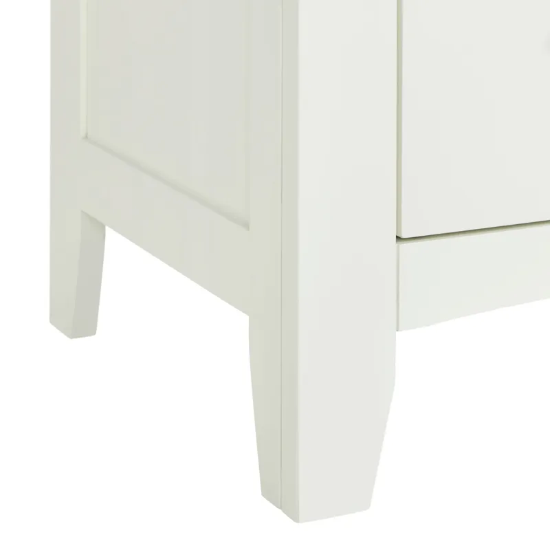 Coy Side Table W/Power Port USB in White