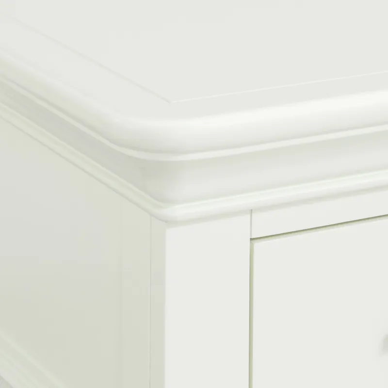 Coy Side Table W/Power Port USB in White