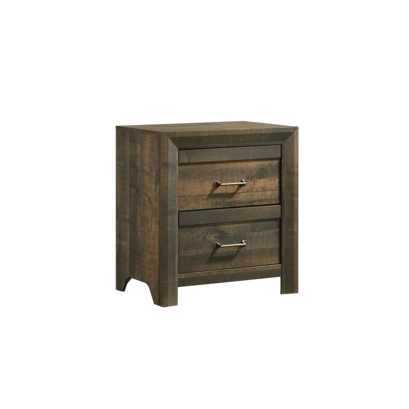 Dallas Nightstand Rustic Brown
